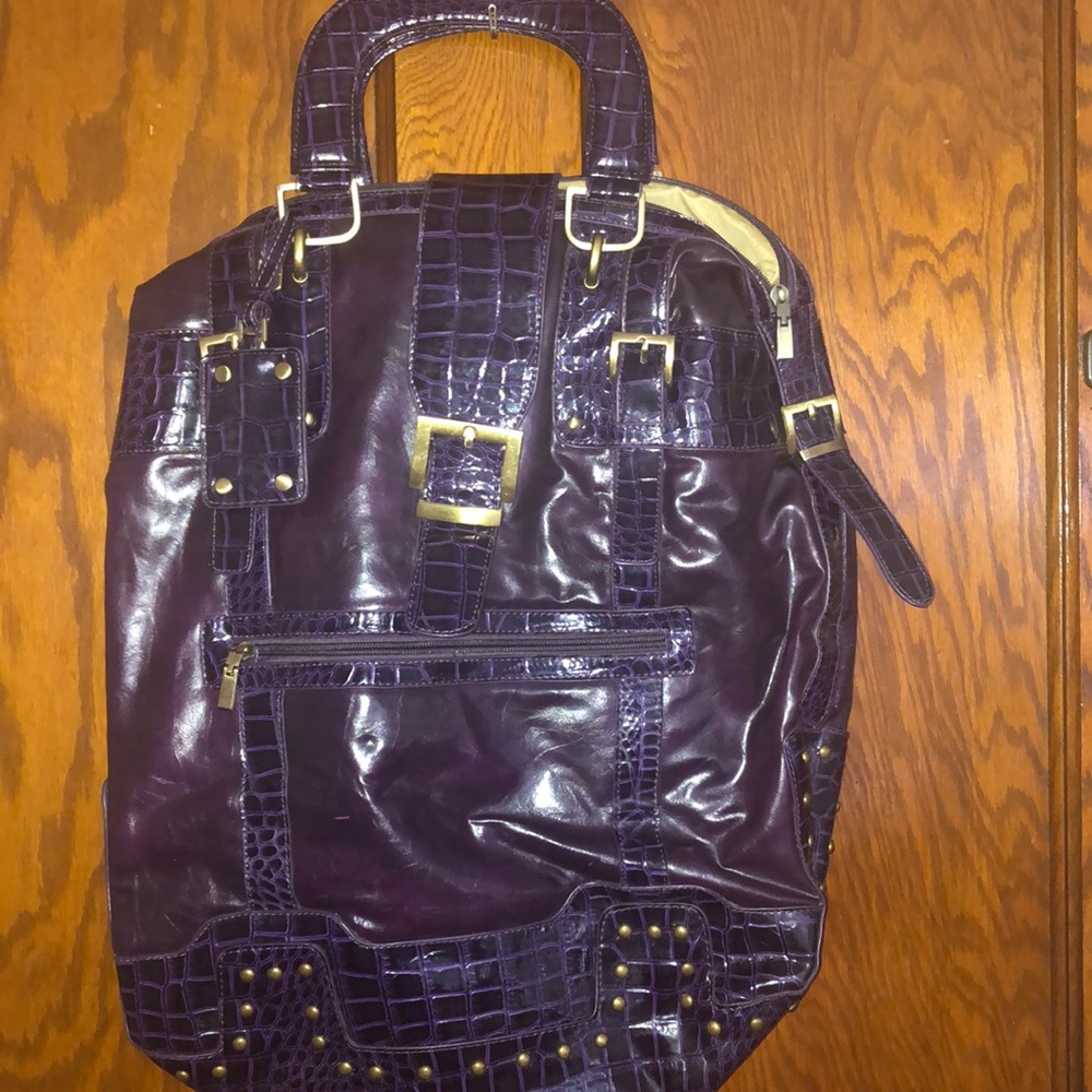 Purple Bowling bag style bag